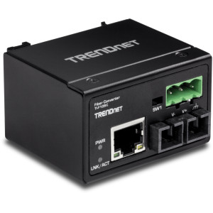 TRENDnet TI-F10SC 2-port Fast, Unmanaged Industrial Media Converter, 10/100Base-FX